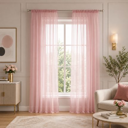 Classic White Sheer Curtain Panel